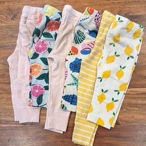 Hanna Andersson Kids Leggings Set - Pink, Multicolor, Yellow